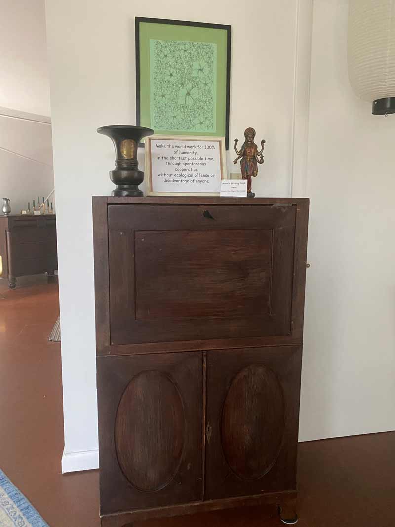 Anne Fullers secretary desk in Fuller home dome