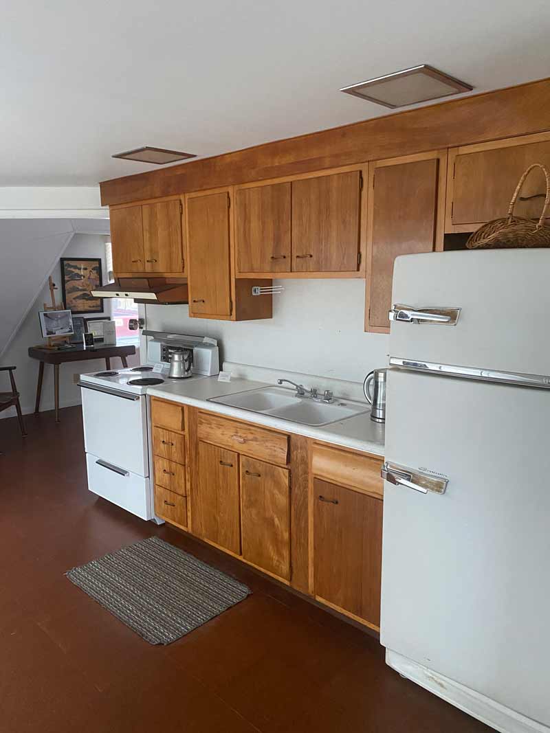 Finished kitchen in Bucky and Anne Fullers Carbondale Home Dome
